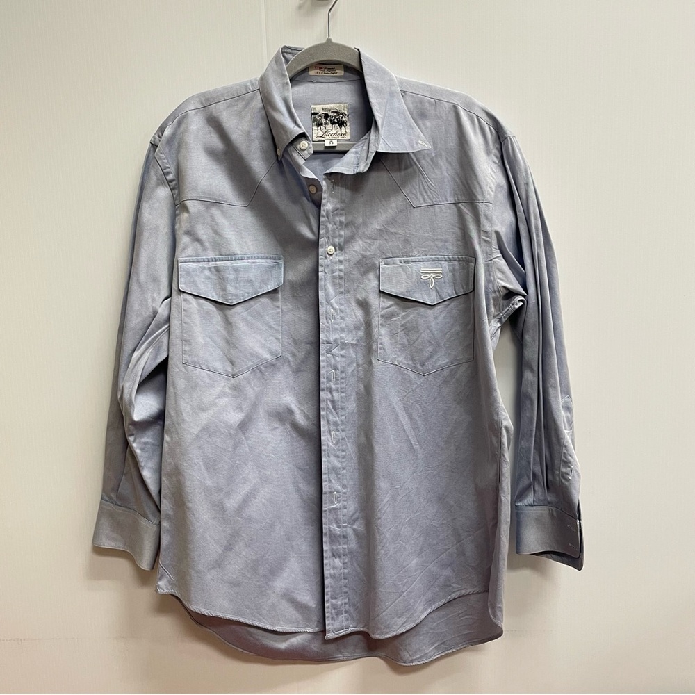VINTAGE LUCCHESE BUTTON DOWN WESTERN STYLE LONG SLEEVE SHIRT SZ 16/33